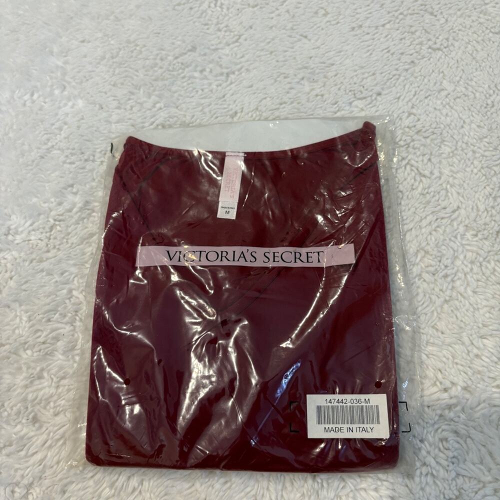 VTG Y2K Victoria's Secret Womens Bodysuit Red M Italy Minimalist Preppy Classic - Picture 7 of 7